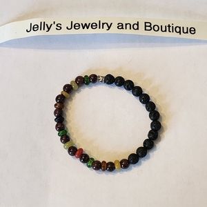 Jelly's Jewelry and Boutique Handcrafted, NWT, Half Earth Tone, Stone Bracelet